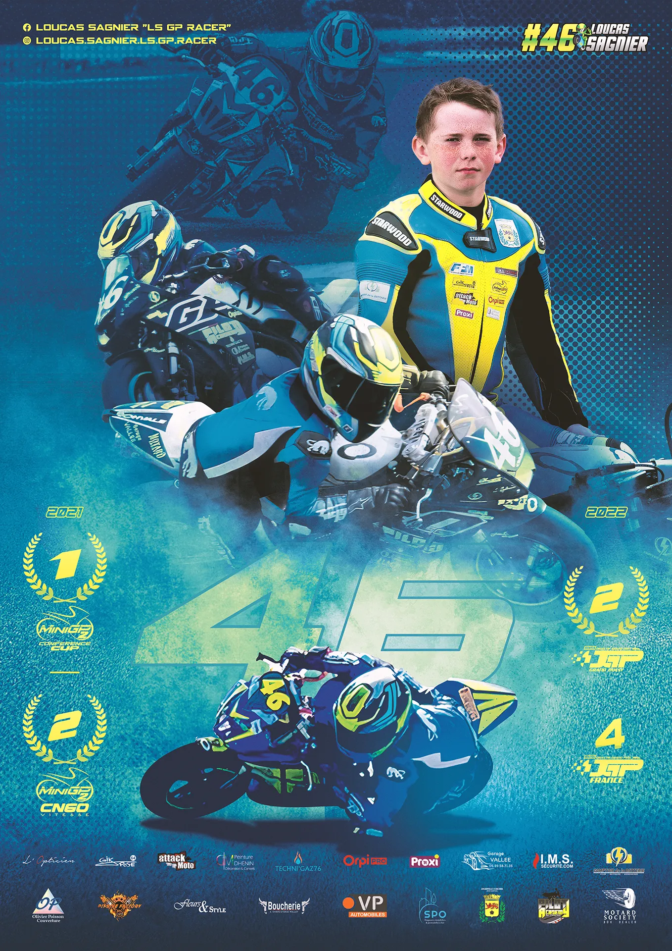 Portfolio, Loucas Sagnier, LS GP Racer, affiche fin de saison 2022 